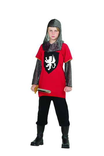 Rg Costumes Medieval Knight Costume, Black/Silver/Red, Small