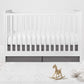 Bacati - Muslin Ikat Stars Toddler Bedding (Crib/Toddler Bed Skirt, Grey)
