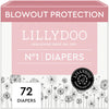 LILLYDOO Baby Diapers - Size 1 (4-11 lbs), Half-Monthly Supply (72 Count), Leak Protection, Skin-Friendly, Ultrasoft, Perfume- &