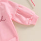Yingisfitm Newborn Baby Girl Valentines Day Clothes Long Sleeve Onesie Bubble Romper Fall Winter Cute Outfits (Puff Sleeve Pink,