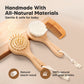 Baby Hair Brush And Comb Set For Newborn - Wooden Baby Hair Brush Set With Soft Goat Bristle, Baby Brush Set For Newborns, Baby