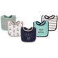 Hudson Baby Unisex Baby Cotton Bibs, Rocket, One Size