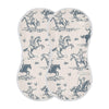 Mazeann Cowboys Horse Western Burp Cloths Baby Boys Girls Absorbent Soft Cotton Burping Cloths Rags 2 Pack