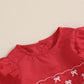 Mlpeerw My First Valentines Day Baby Girl Outfit Newborn Heart Smocked Bubble Romper Bodysuit Cute Valentines Day Clothes (A Bow