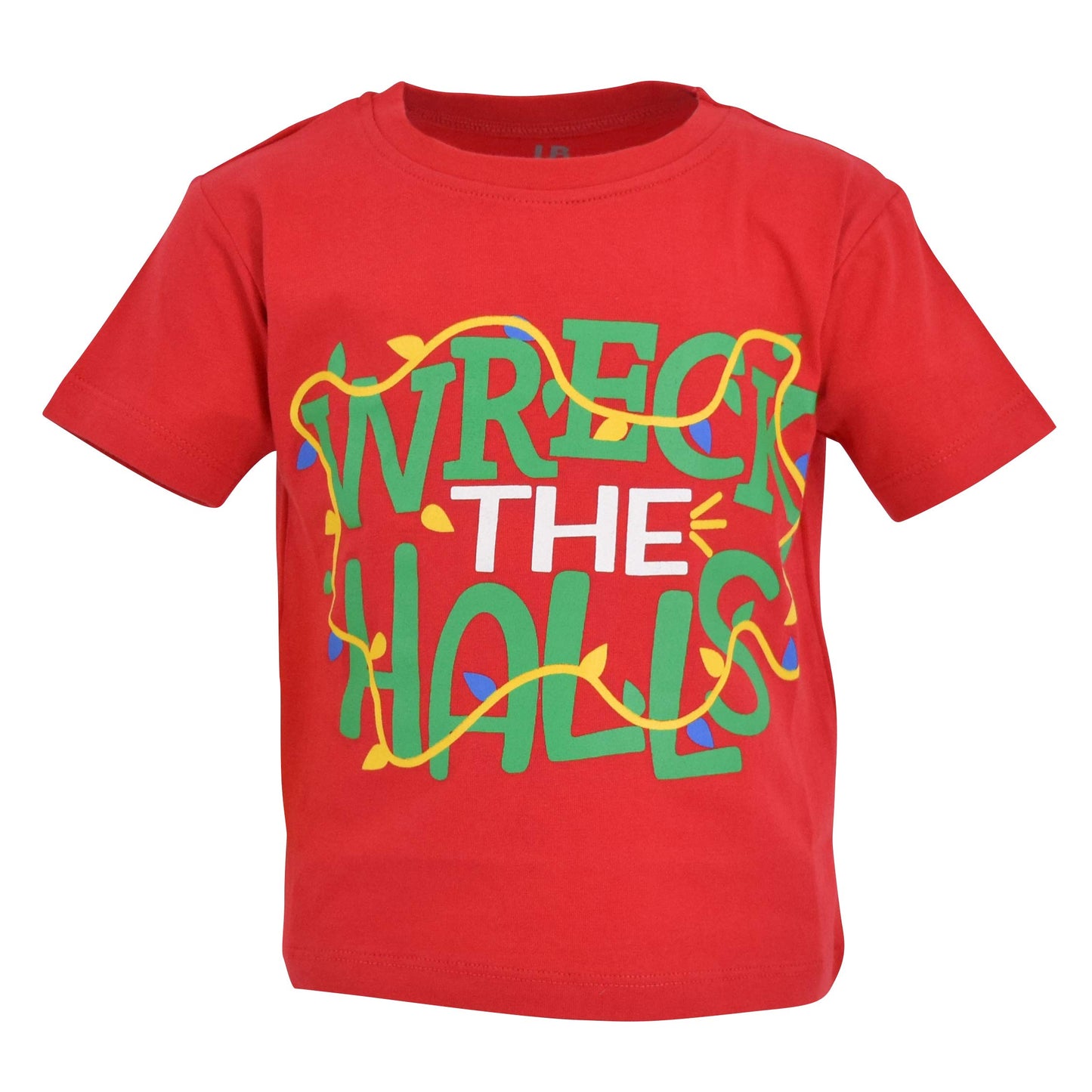 Unique Baby Boys Wreck The Halls Christmas T Shirt (3T) Red