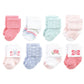 Hudson Baby Unisex Baby Cotton Rich Newborn And Terry Socks, Pastel Butterfly, 0-6 Months