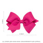Wee Ones Girls' Small Bow 3 Pc Set Solid Grosgrain Variety Pack On A Weestay No-Slip Hair Clip - Red, Yellow And Green