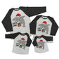 7 Ate 9 Apparel Matching Family Christmas Shirts - Santa Shark Grey Shirt 5T