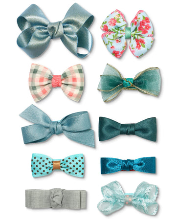 Baby Girls' Hair Bow Clips, Fully Ribbon Lined Barrettes, Hair Accessories For Infant, Toddlers, Little Girls and Kids