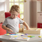 Melissa & Doug Beginner Wooden Pattern Blocks Educational Toy With 5 Double-Sided Scenes and 30 Shapes