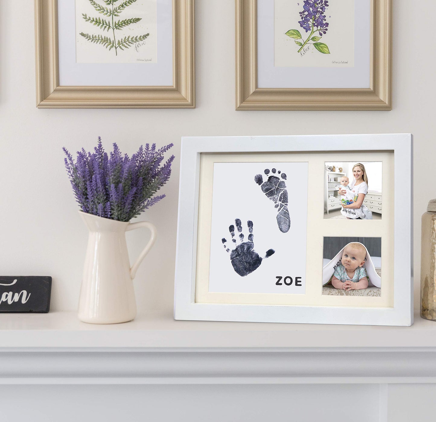 Baby Ink Hand And Footprint Kit - Handprint Picture Frame For Newborns (Safe Clean-Touch Ink Pad For Prints) - Best New Mom And