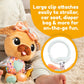LAMAZE Lovey The Pug Clip On Toy - Baby Sensory Toys for Stroller or Car - Developmental Stroller and Car Seat Toys - Includes C