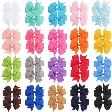 3 Inch Hair Bows For Baby Girls, Oaoleer Back To School Pinwheel Bows Grosgrain Ribbon Toddler Bows Clips Hair Barrettes Accesso