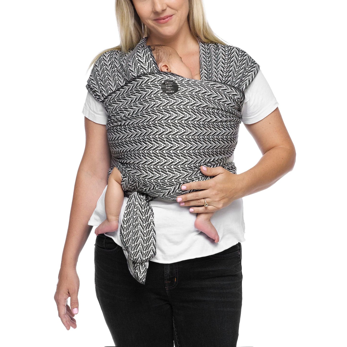 Moby Baby Wrap Carrier Evolution by Petunia Pickle Bottom for Newborns to Toddlers (8-33lbs), Infant Sling Carrier, Hands Free D