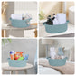 XUANGUO Small Woven Basket Cute Oval Cotton Rope Baby Gifts Baskets with Handle Empty Wicker Storage Baskets For Kids Cat Dog To