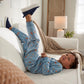 Gerber Baby Boys Toddler 2-Piece Fleece Sweatshirt And Jogger Set, Blue Leaves, 2T