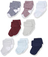 Luvable Friends Unisex Baby Fun Essential Socks, Navy Light Blue, 12-24 Months