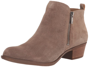 Lucky Brand Womens Basel Ankle Boot, Dark Mushroomnatural Oiled Suede, 6