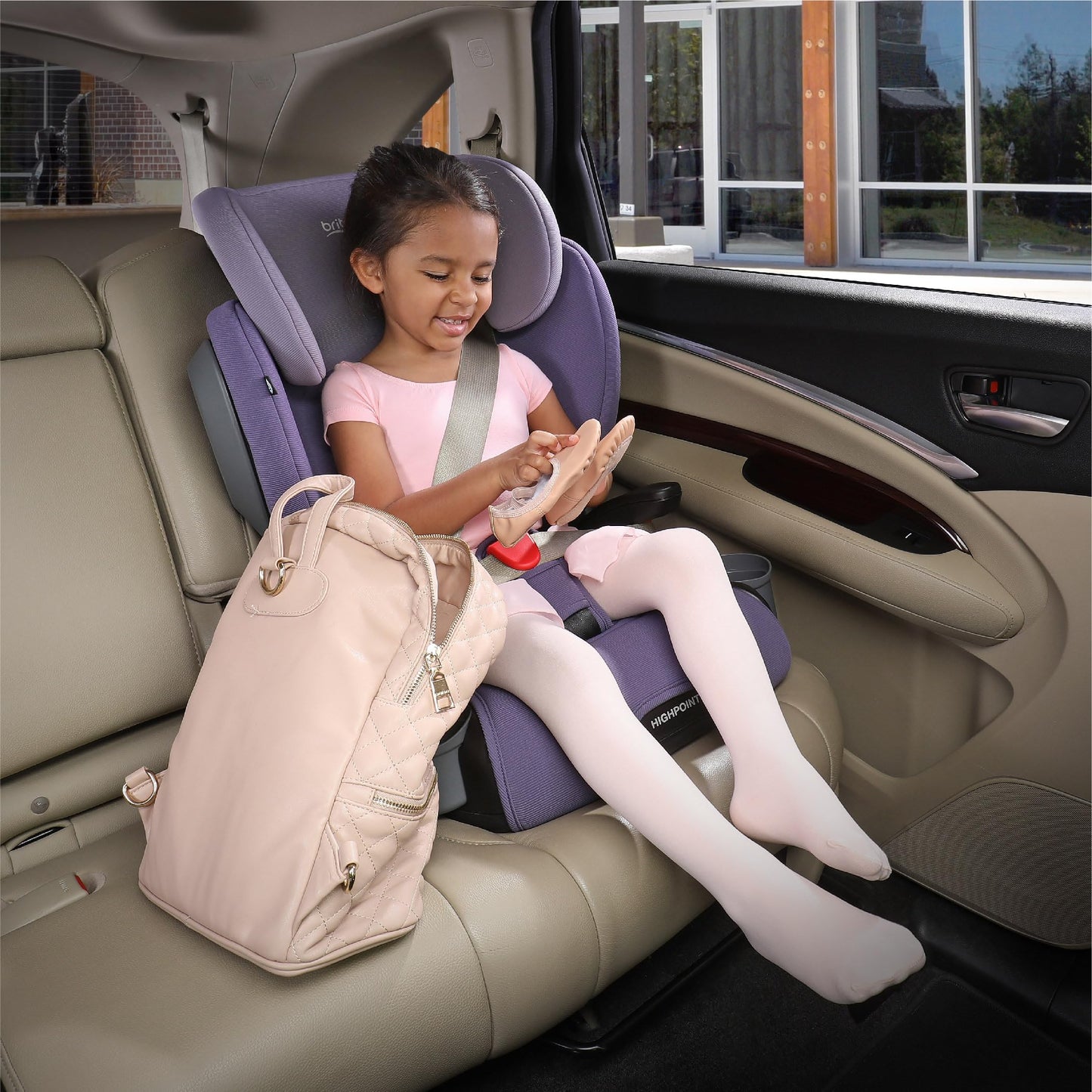 Britax Highpoint Backless Belt-Positioning Booster Seat, SafeWash Black Ombre