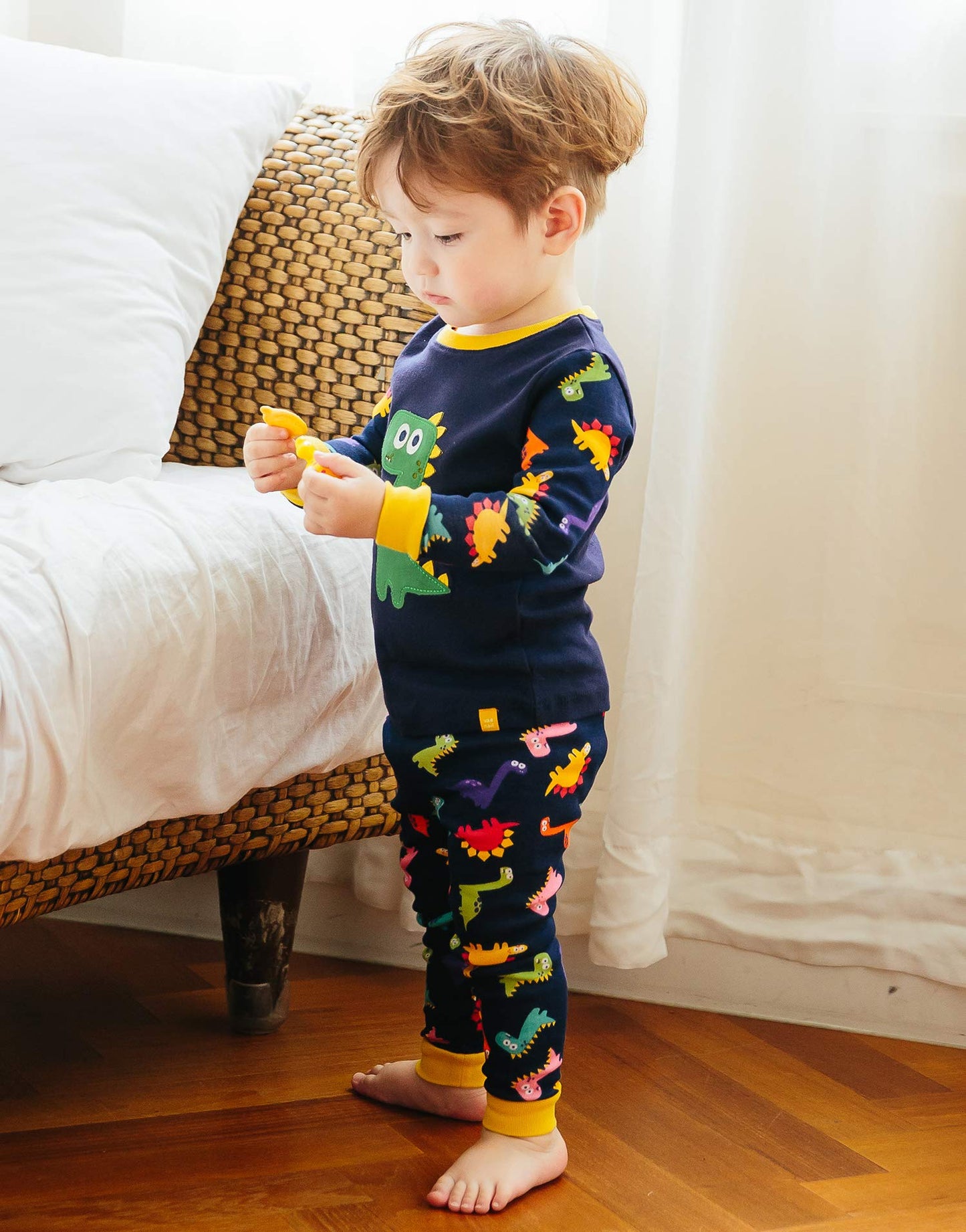 Vaenait Baby Kids Boys Girls Long Sleeve Cotton Sleepwear Pajamas 2Pcs Set Buddy Dino 3T/M