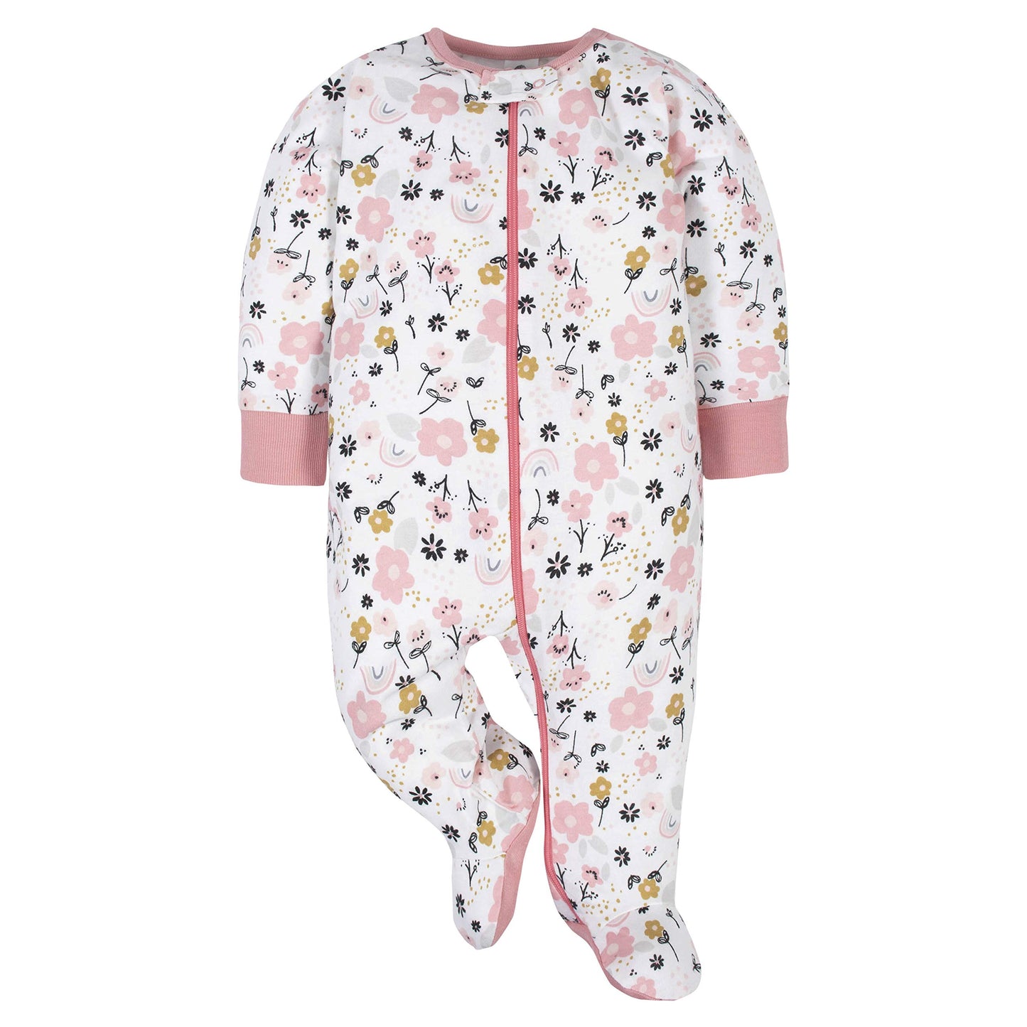 Gerber Baby Girls 4 Pack Sleep 'N Play Footie Bear Pink 3-6 Months