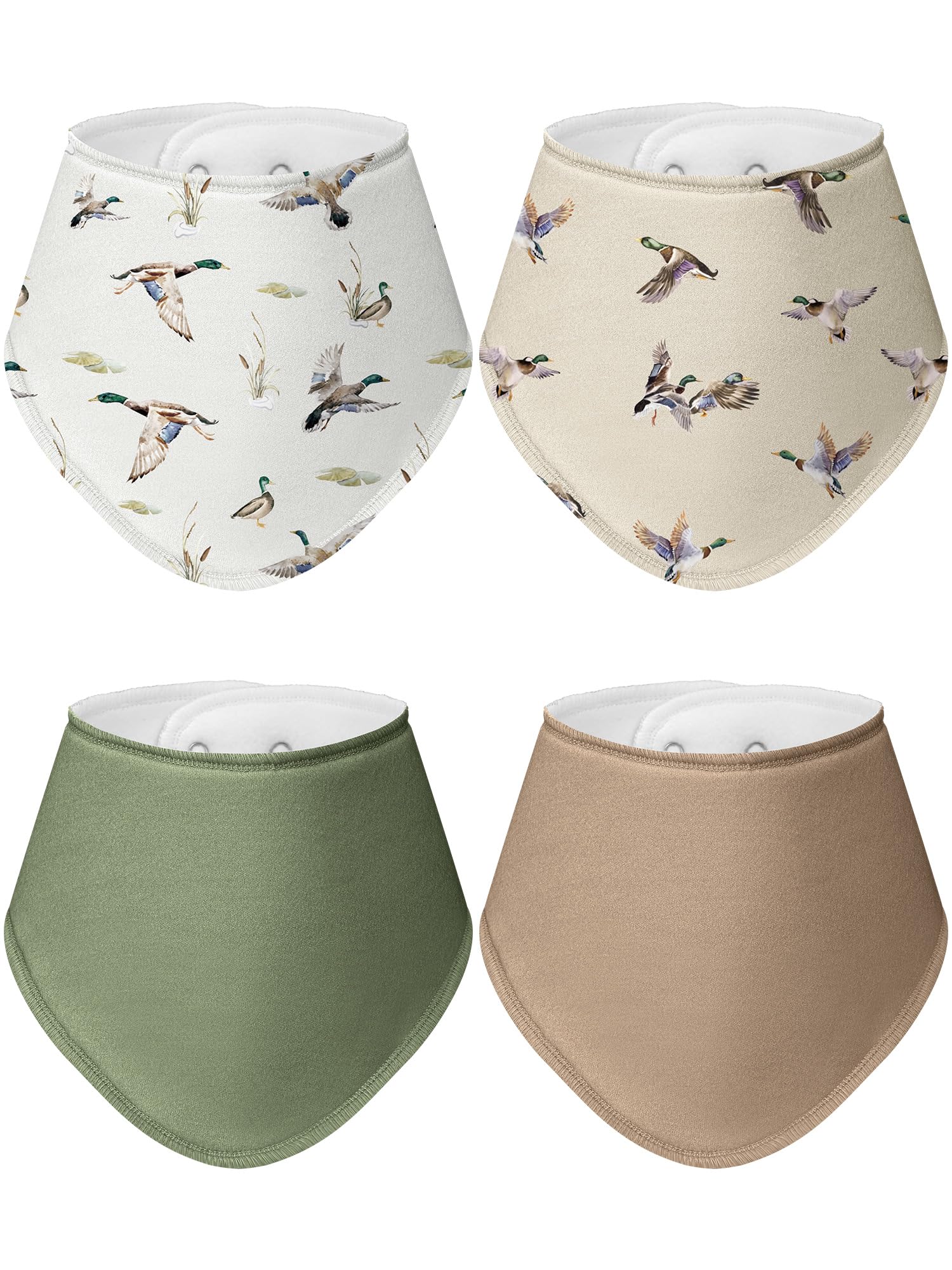 Boao 4 Pcs Baby Bandana Bib Cute Baby Nursery Decor Cotton Newborn Infant Feeding Drool Bib for Drooling and Teething Girl Boy(M