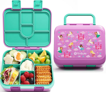 Fimibuke Snack Box For Kids & Toddlers, 6-Compartment Snack Container Bpa-Free Small Bento Box Leak-Proof Lunch Box, 32Oz Luncha