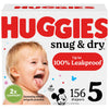 Huggies Size 5 Diapers, Snug & Dry Baby Diapers, Size 5 (27+ Lbs), 156 Count (2 Packs Of 78), Packaging May Vary