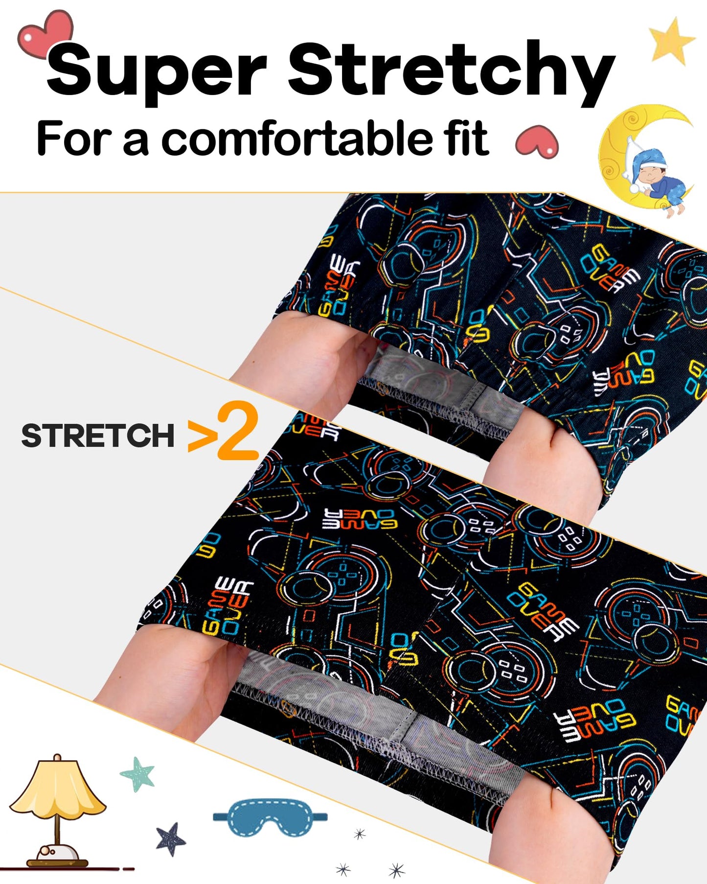 Daughter Queen Boys Pajamas 18-24 Months Summer Pjs Gamer Pj Sets Baby Toddler 100% Cotton Short Sleeve Jammies Game Sleepwear G
