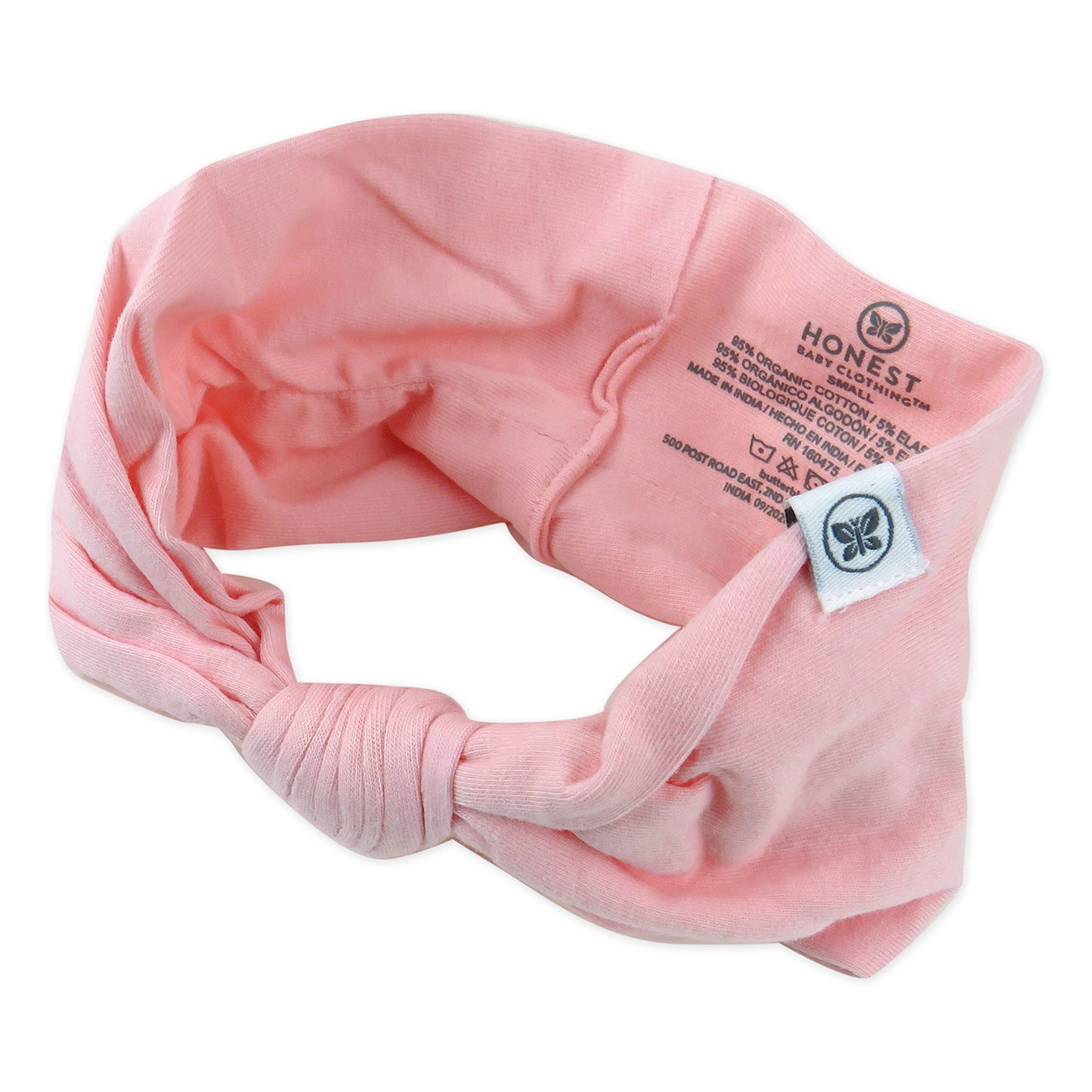 Honestbaby Girls' Organic Cotton Knotted Headbands Multi-Pack, 10-Pack Rainbow Gems Pinks, Small