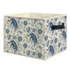 uinwk Vintage Boho Blue Floral Tiger Storage Bins, Tiger Gifts, French Country Toile de Jouy Flower Collapsible Storage Box Laun