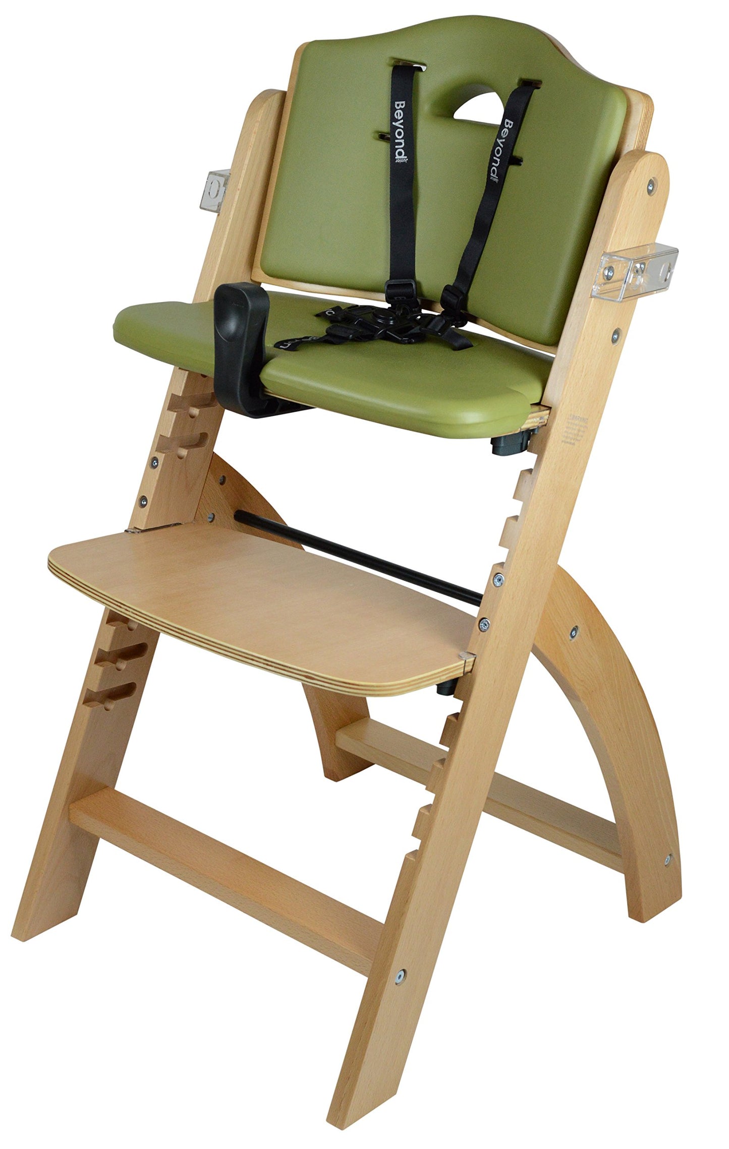 Abiie Beyond Junior Wooden High Chair With Tray - Convertible Baby Highchair - Adjustable High Chair For Babies/Toddlers/6 Month