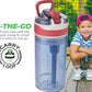Contigo Snack Hero 2-In-1 Bottle Set - 4Oz Snack Compartment & 13Oz Spill-Proof Water Bottle - Red & Blue
