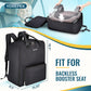 Yorepek Backless Booster Car Seat Travel Bag Backpack For Airplane, Foldable Booster Car Seat Cover With Lauggage Strap, Compact