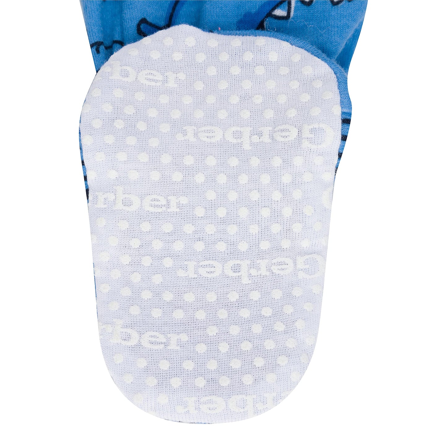 Gerber Baby Boys' 2-Pack Footed Pajamas, Sleepy Blue Dino, 12 Months