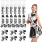 Vinsatin 6 Set Senior Sash 2026 Sport Satin Sash Glitter Cheer Hair Bow Senior Night Decor Cheerleader Gift Girl(White)