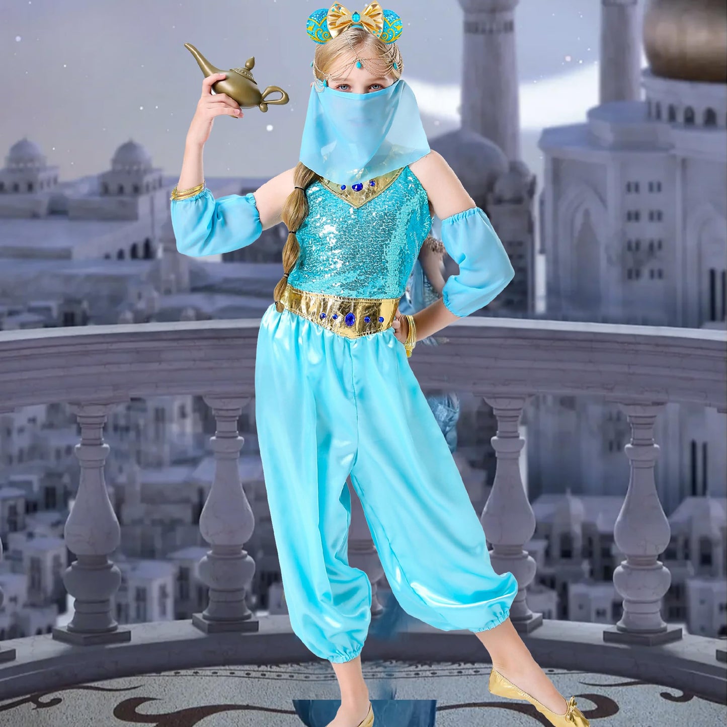 Mado Aladdin Mouse Ears Headband For Women, Girls, And Boys - Park Headbands (Jsm-Diamond)