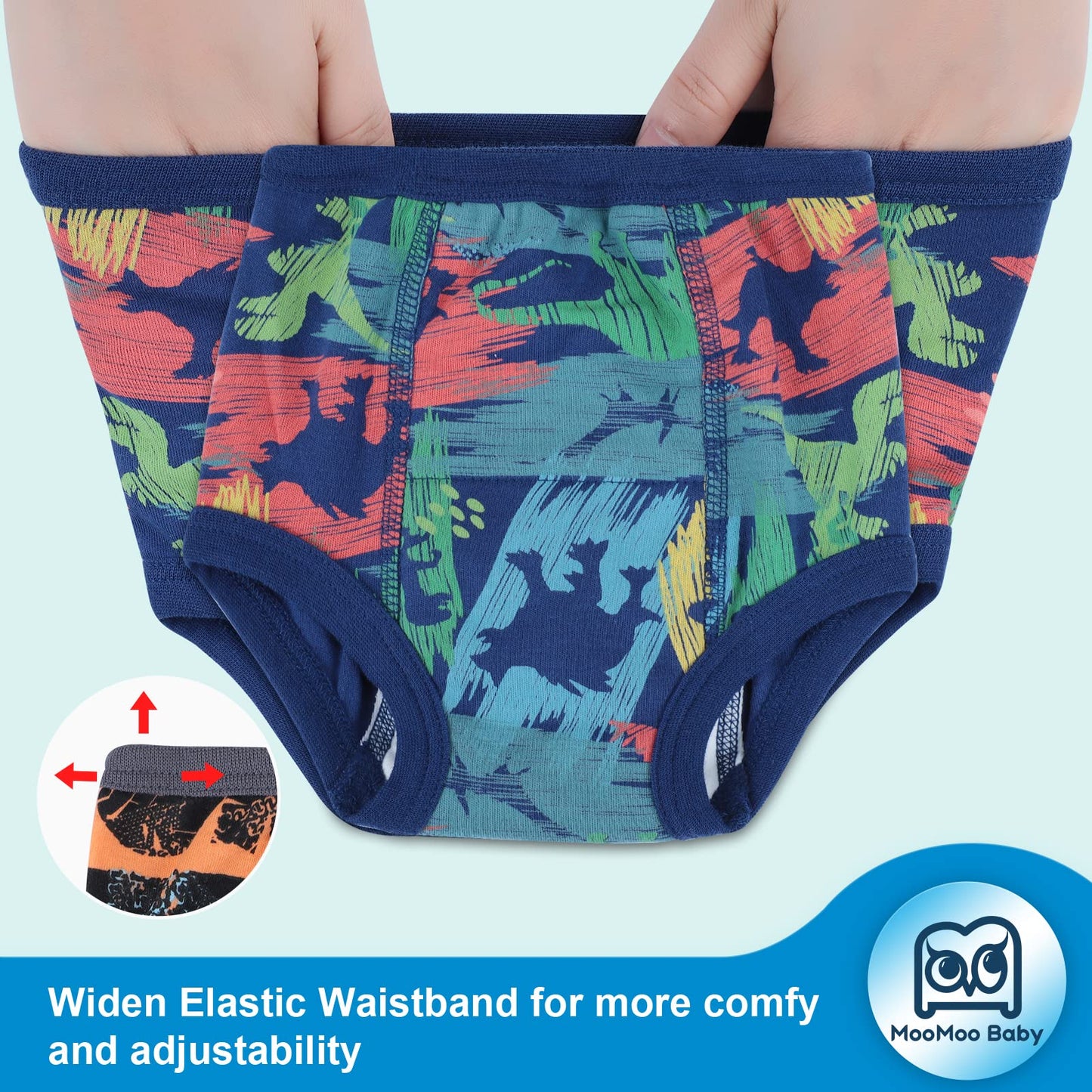 Moomoo Baby Training Underwear 4 Packs Absorbent Toddler Potty Training Pants For Boys And Girls-Cotton Animal Print 5T