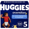 Huggies Size 5 Overnites Baby Diapers: Overnight Diapers, Size 5 (27+ Lbs), 100 Ct (2 Packs Of 50)