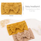 Jollybows 3Pcs Baby Nylon Headbands Hairbands Hair Bow Elastics For Baby Girls Newborn Infant Toddlers Kids (6-Khaki+Mustard+Leo