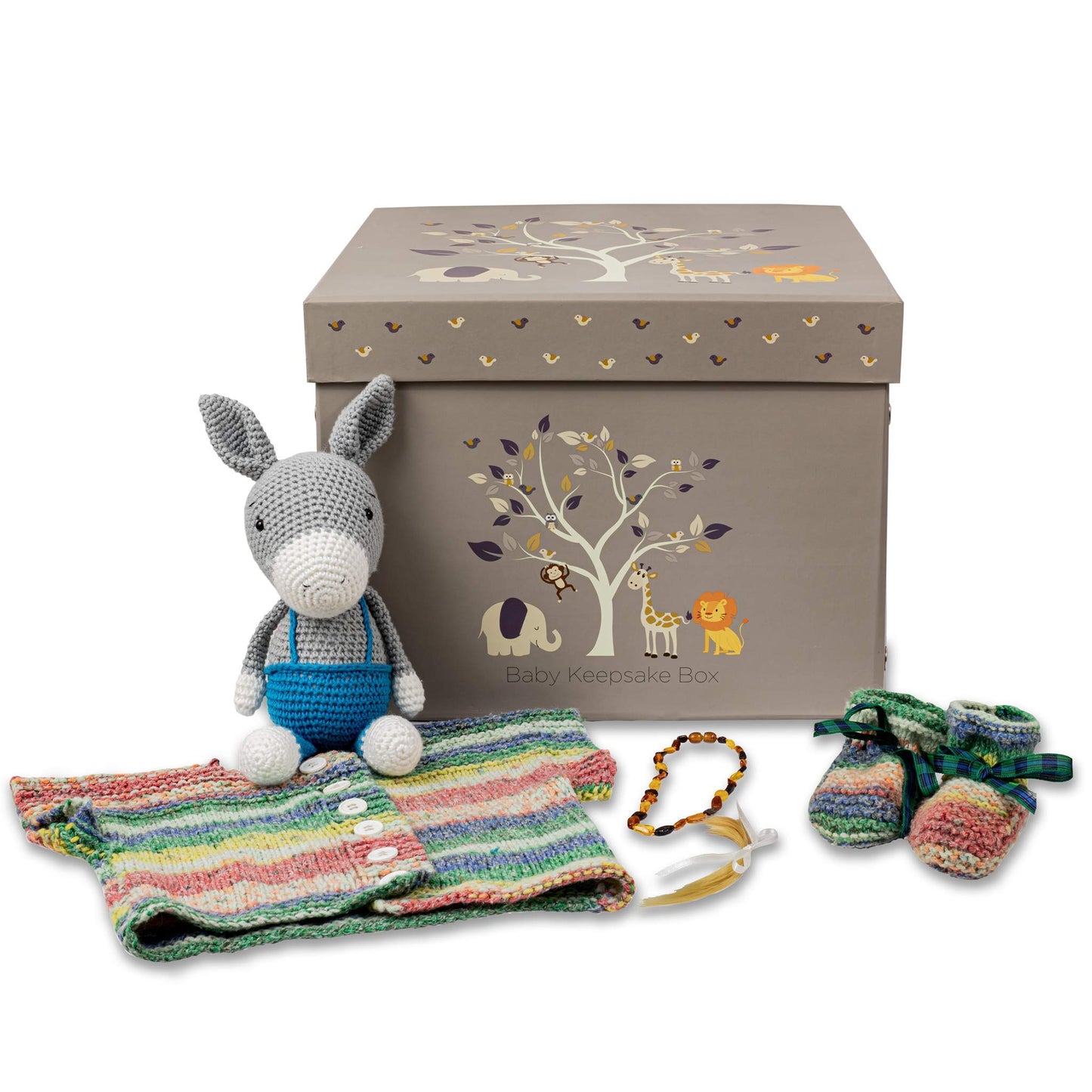 GroWings | Baby Keepsake Box, Baby Memory Box | Large Blue Keepsake Gifts Box for Newborn Baby Boy or Baby Girl | Strong, Durabl