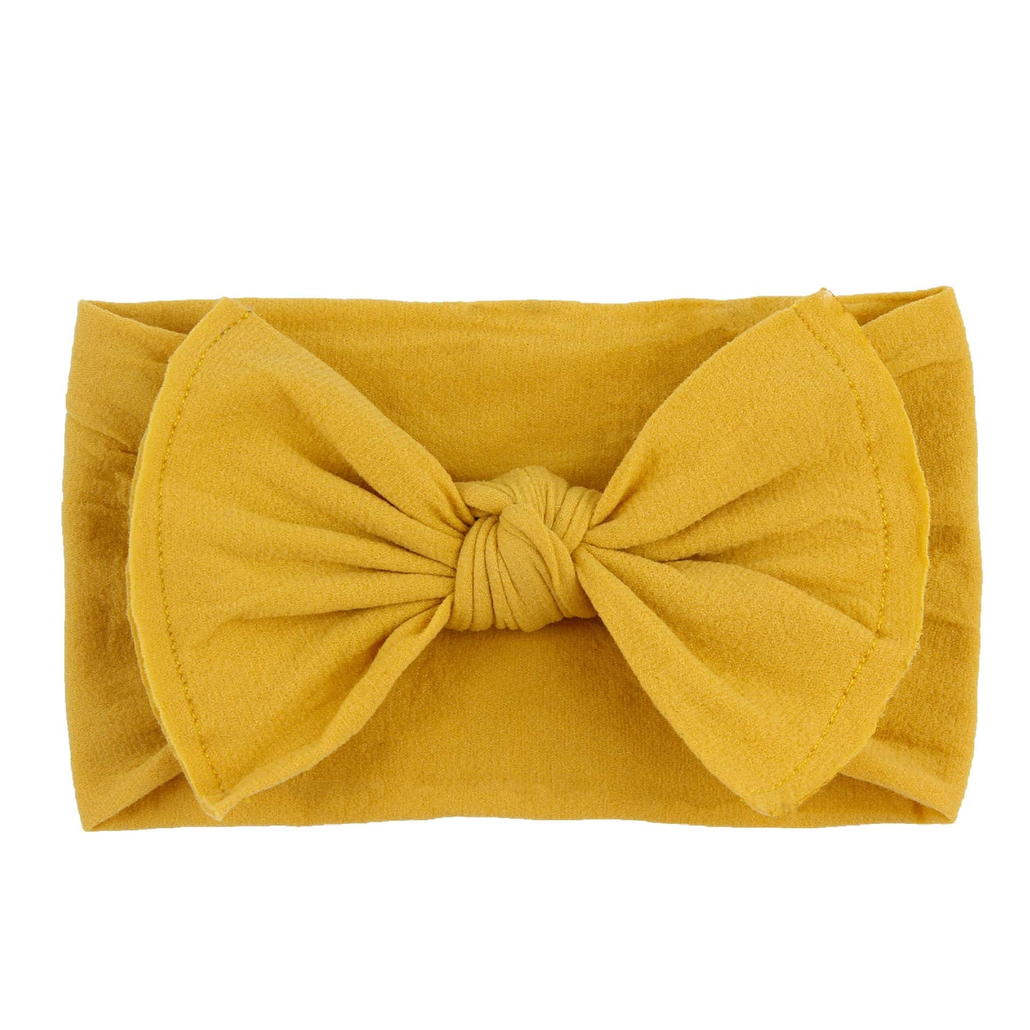 Qandsweet Baby Nylon Headbands Newborn Bows Soft Head Wraps For Infant Toddler Girls 12-Pack