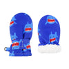 Lined Fleece Toddler Mittens Kids Winter Warm Gloves Child Ski Gloves Waterproof Snow Baby Mitten For Boys Girls Little Shark S