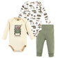 Hudson Baby Unisex Baby Long-Sleeve Bodysuits and Pants, Going On Safari, Newborn