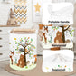 Clastyle 63L Large Woodland Animal Tree Kid Laundry Hamper With Handle For Boy Girl Collapsible Clothes Toy Storage Basket With
