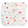 GROBRO7 5Pcs Burp Cloths Baby Bibs Muslin Burping Bid for Babies with Strawberry Flamingo Cotton Large Towels in 6 Layers Extra 