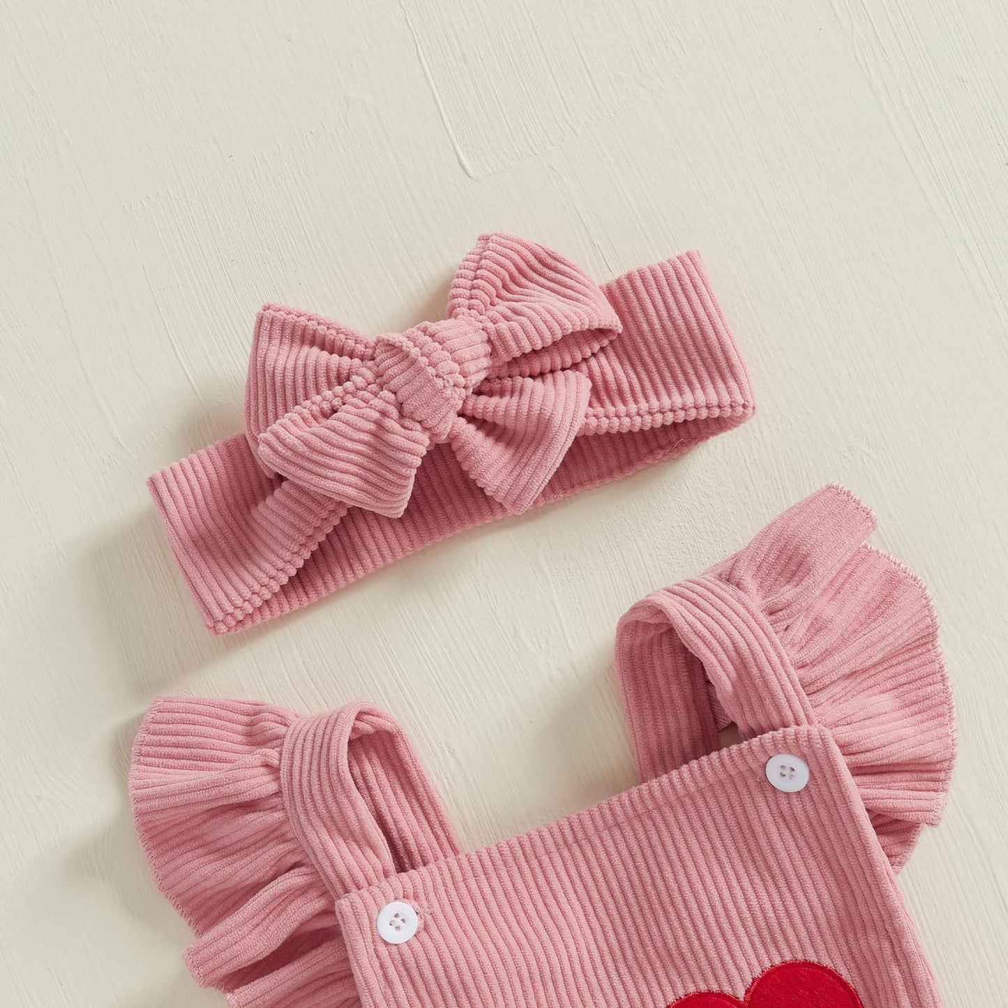 Yingisfitm My First Valentines Day Baby Girl Outfit Newborn Love Heart Bubble Romper Infant Jumpsuit Cute Baby Girl Clothes (Pin