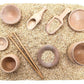 SimplytoPlay Sensory Bin Tools, Montessori Toys for Toddlers, Waldorf Toys, Wooden Scoops and Tongs for Transfer Work and Fine M