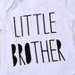 Cute 3Pcs Newborn Baby Boys Letter Print Romper+Camouflage Pants+Hat Outfits Set (0-3Months, Camouflage&Little Brother)