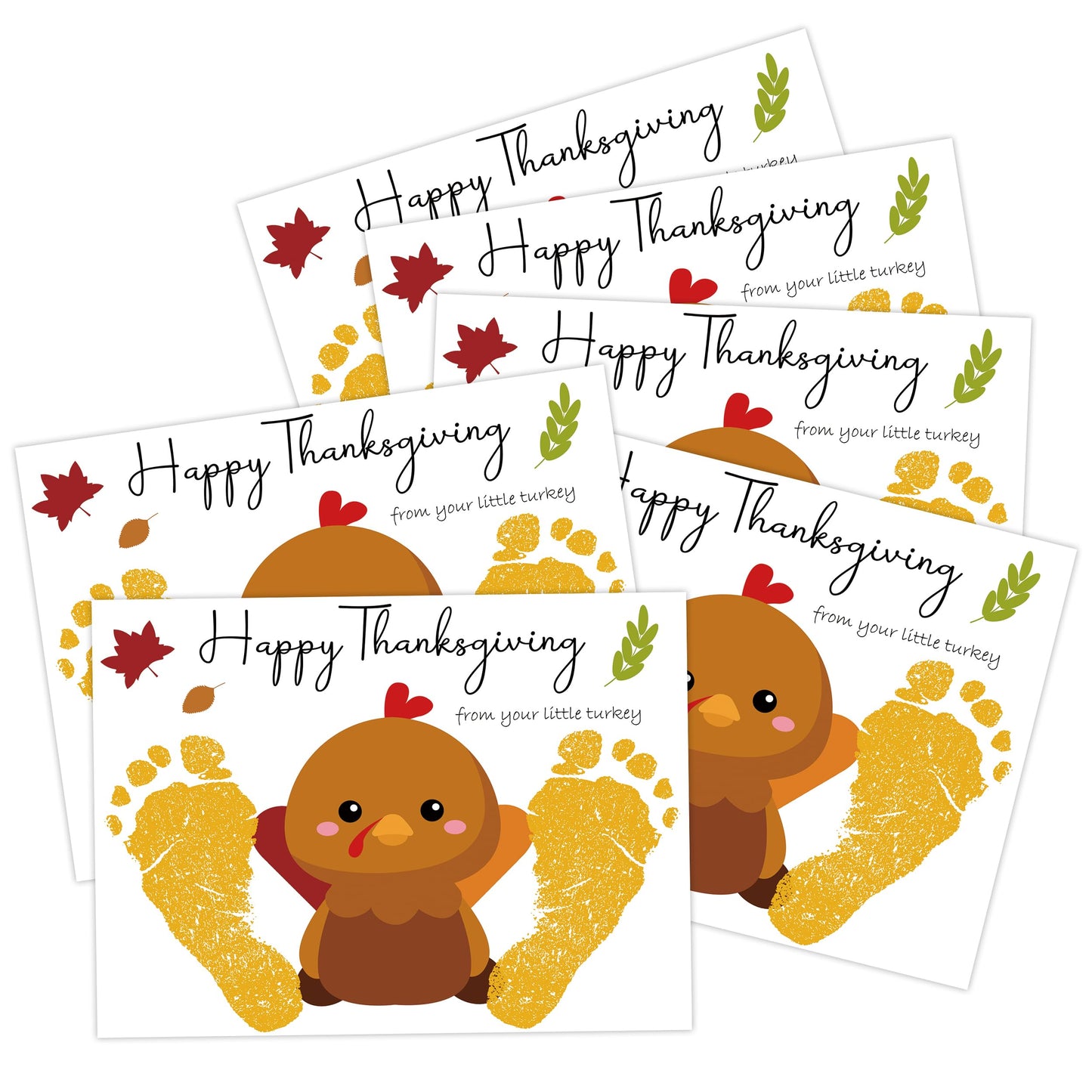 Baby Handprint and Footprint Kit, Happy Thanksgiving DIY Handprint Keepsake Art, Baby Keepsake, Newborn Hand and Footprint Kit, 